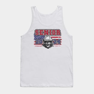 Retro Senior 2024 Football player Student Gift Us Flag Tank Top